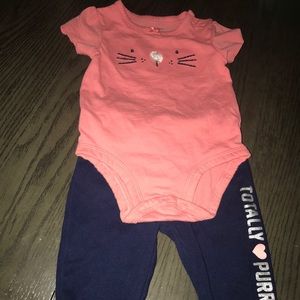 Girl warm ups and onesie